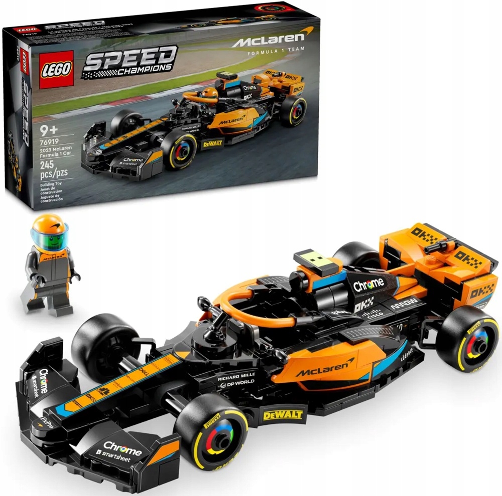 245 dílků stavebnice Lego Speed Závodní auto McLaren Formule 1 76919