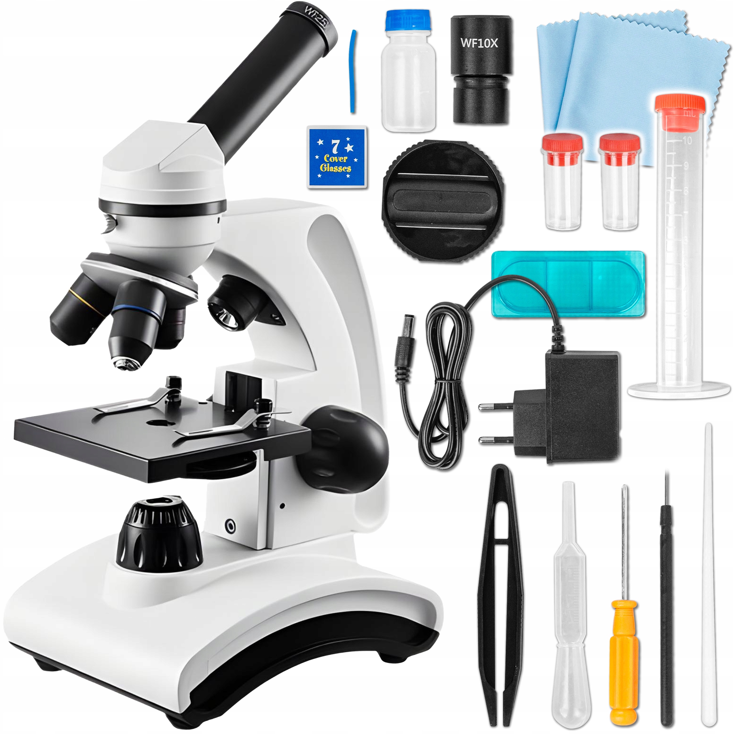 Mikroskop Naukowy Edukacyjny Szkolny Zestaw Preparty Mikro Makro 40-640x