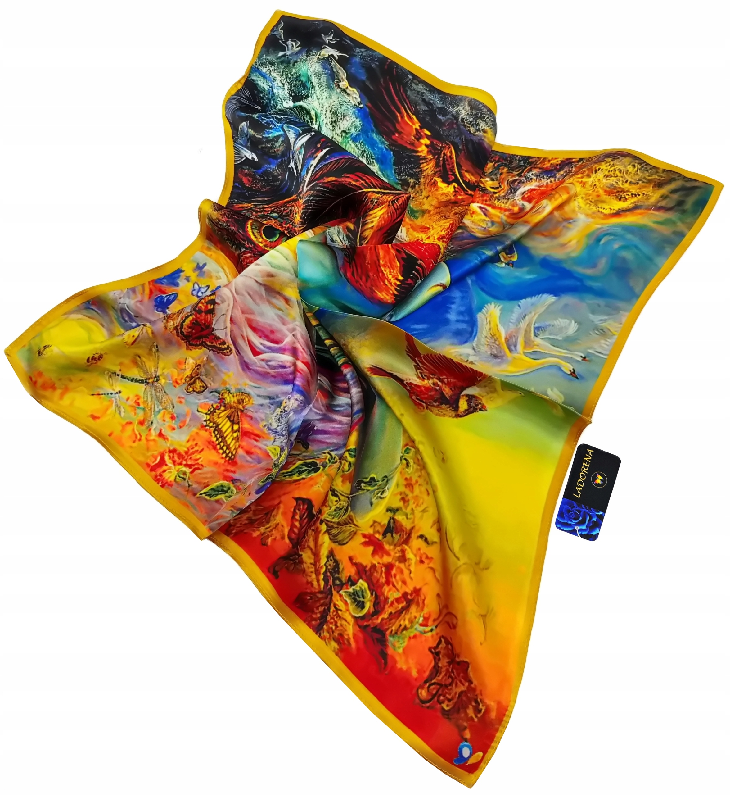 APASZKA 100% JEDWAB NATURALNY MORWOWY JEDWABNA CHUSTA MARKA JAKOŚĆ SHQ Model LDS5504