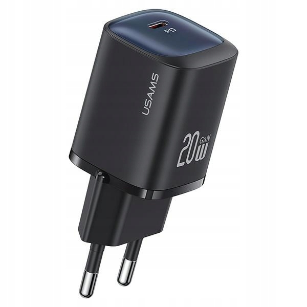 Ładowarka sieciowa Usams CC248 20W GaN Usb-c Fast Charging Czarna