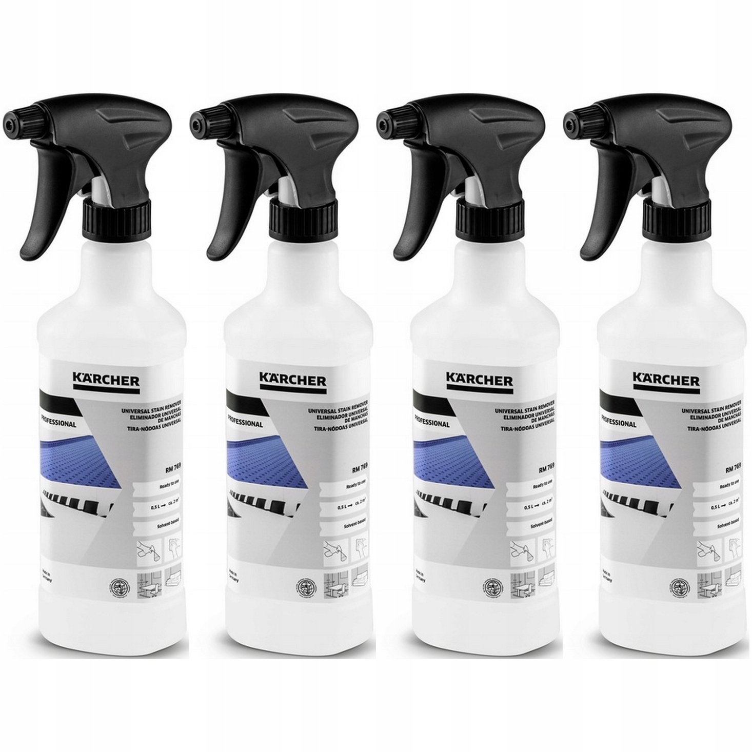 Odplamiacz do tapicerki i dywanów Karcher Rm 769 Spray 4 x 500ml 2L Pro