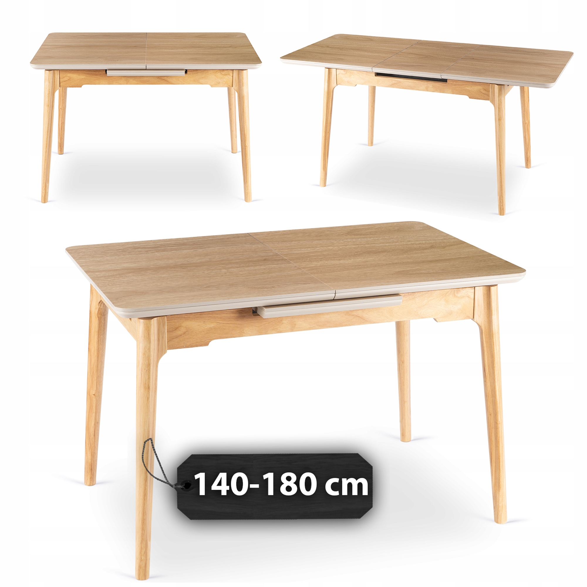 Dubový keramický stůl 140/180 Rozkládací Umělý Kámen Na Bázi Křemene pro jídelnu Samer