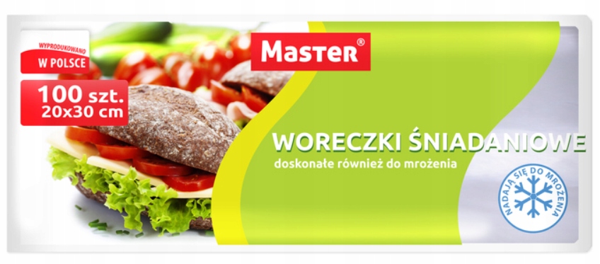 

Master Woreczki Śniadaniowe Grube 20x30CM 100 Sztu