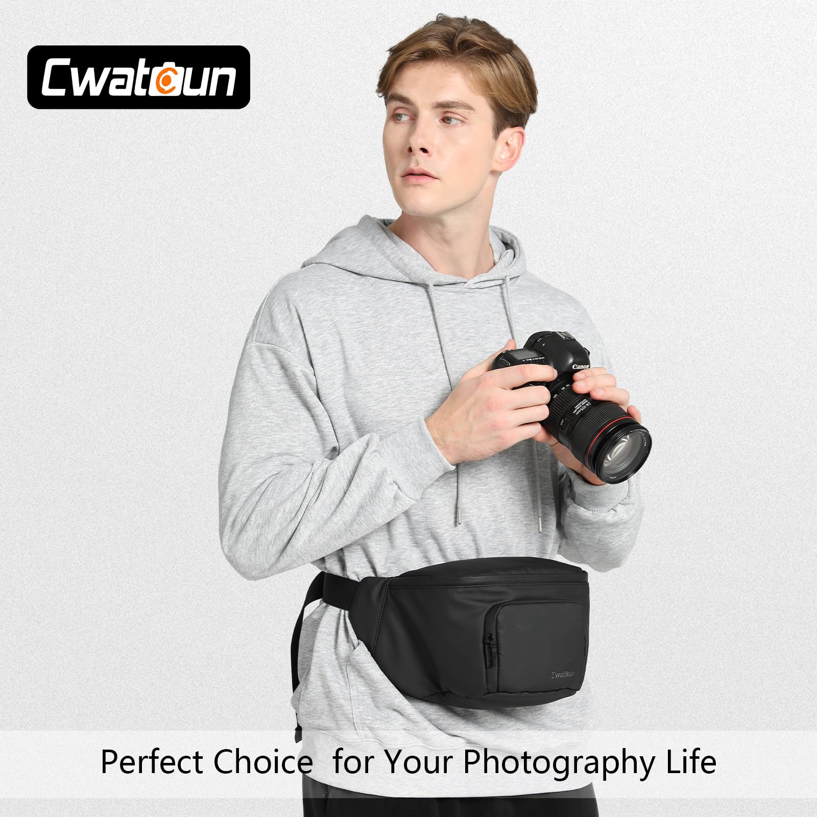 CWATCUN Torba Na Aparat DSLR Wodoodporna Torba Na Ramię Dla Fotografów — miniatura 9