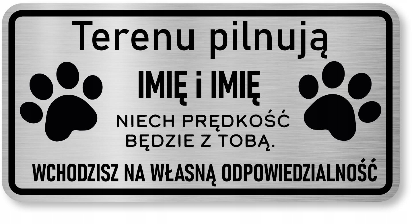 

Uwaga Pies Tabliczka informacyjna