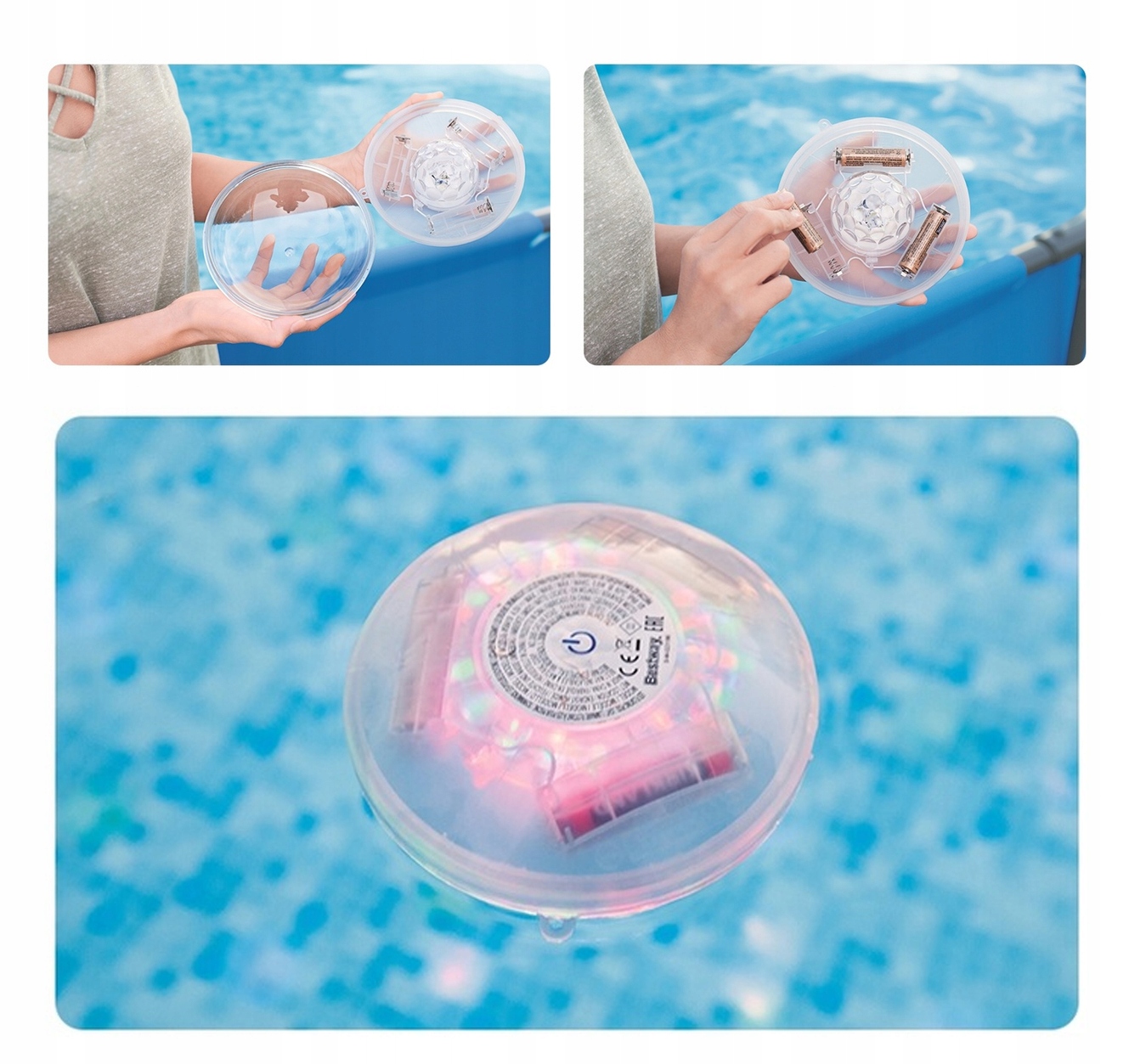 LAMPKA OŚWIETLENIE DO BASENU SPA JACUZZI PŁYWAJĄCA Waga produktu z opakowaniem jednostkowym 0.4 kg