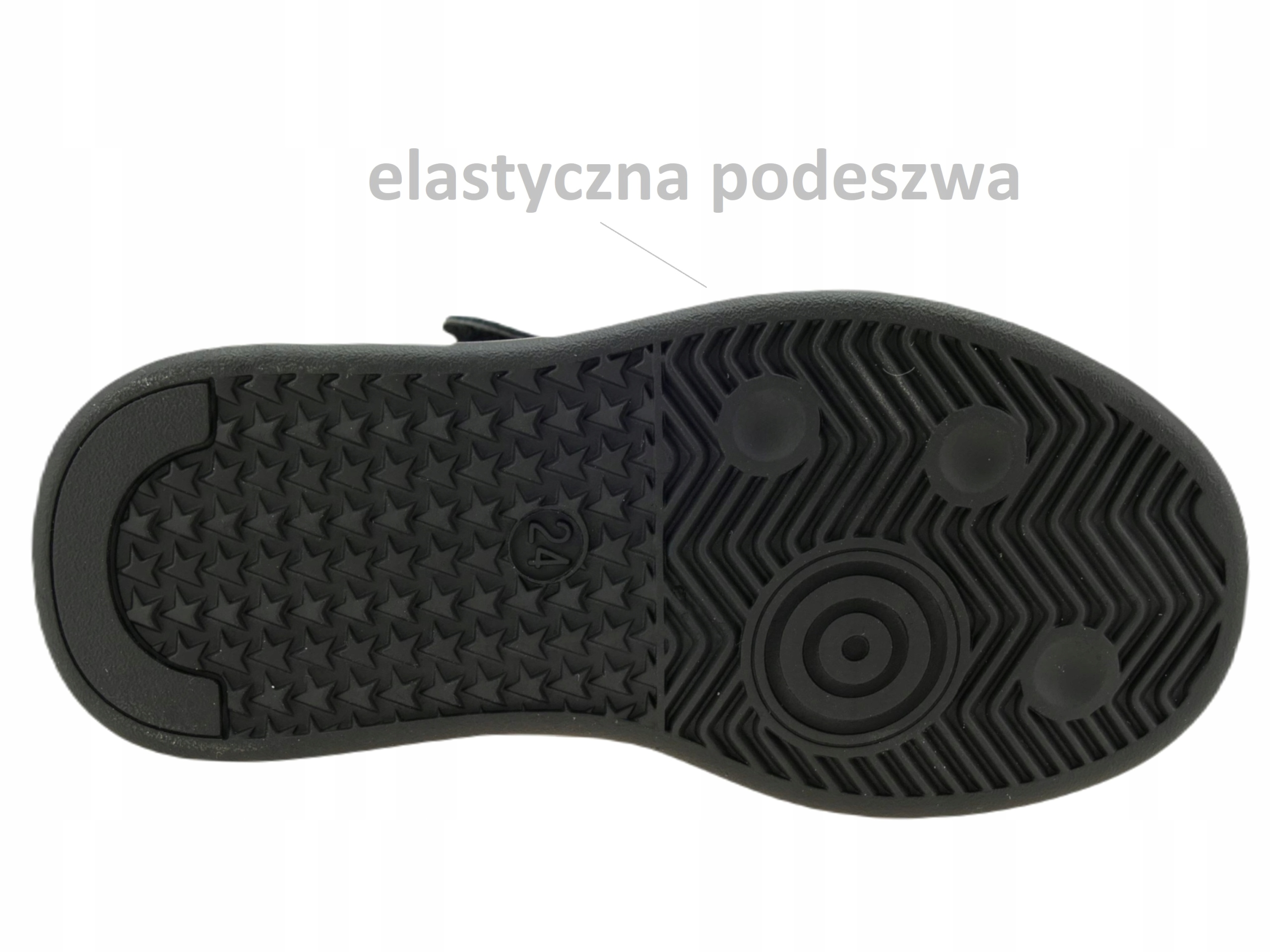 DZIEWCZĘCE TRZEWIKI PÓŁBUTY DZIECIĘCE BOTKI BUTY PRZEJŚCIOWE NA RZEPY R. 23 Kolor czarny