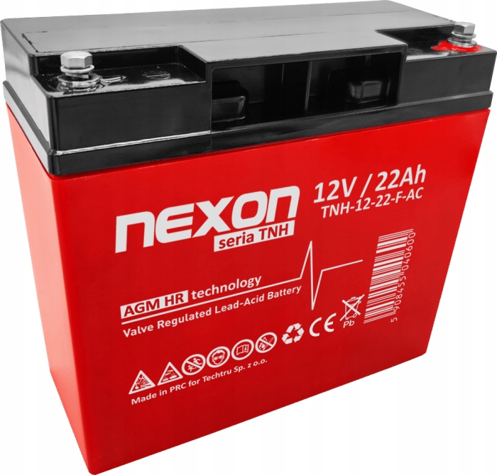 Akumulator Agm Nexon Hr Tnh 22-12 82W 12V 22Ah Alarm Ups Apc