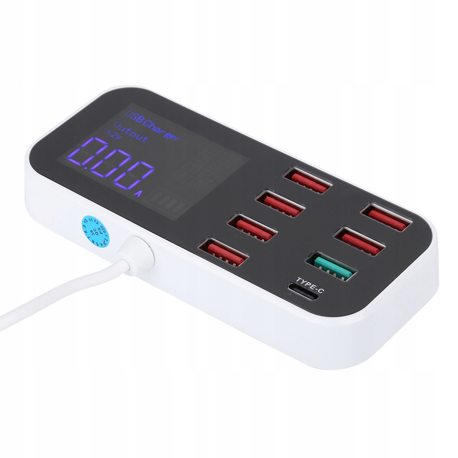 8 ports multiple usb fast chargers charging station hubs digital display fo Nazwa 118