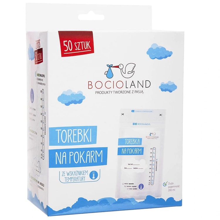 

Woreczki na mleko pokarm Bocioland 50 szt.