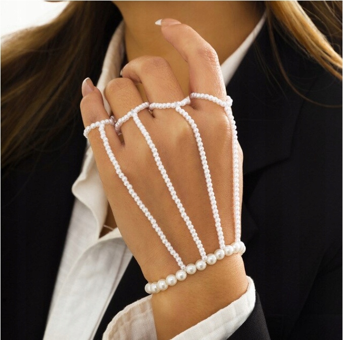 BIŻUTERIA BRANSOLETKA PIERŚCIONKI 2 W 1 v2 Marka bez marki