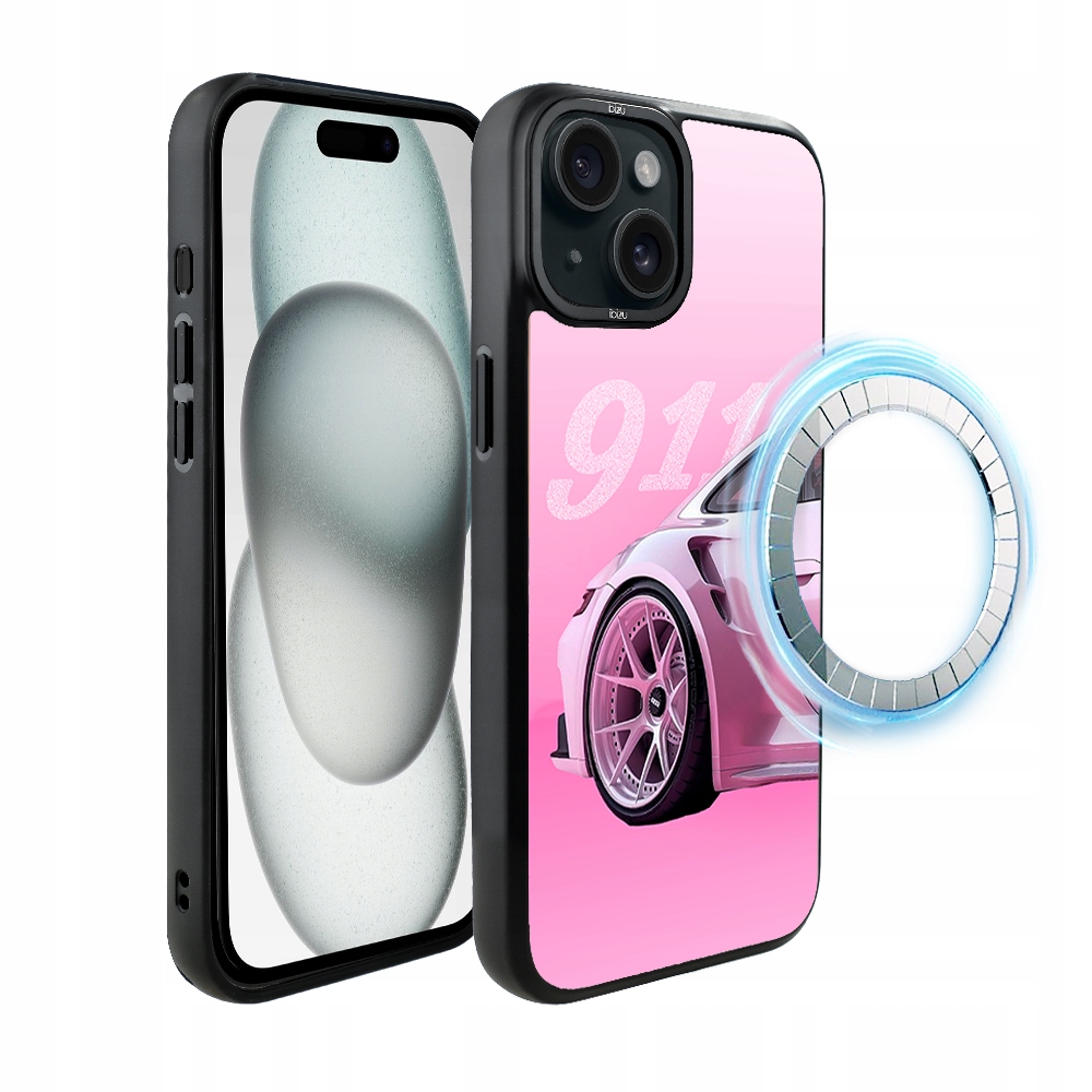 Pouzdro pro iPhone 15 Plus Ibizu DropGuard Matt s MagSafe, 911, růžové