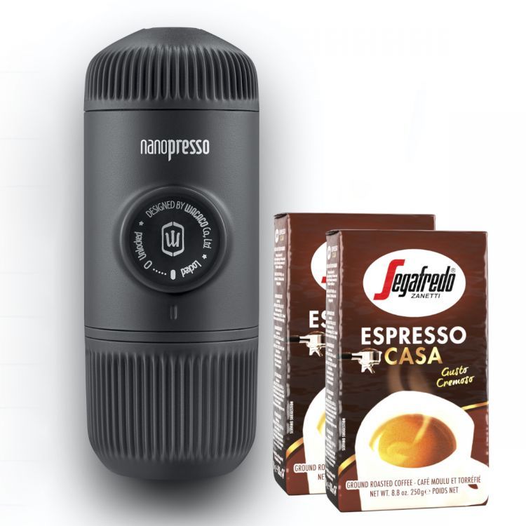 

Przenośny ekspres Nanopresso kawa Segafredo