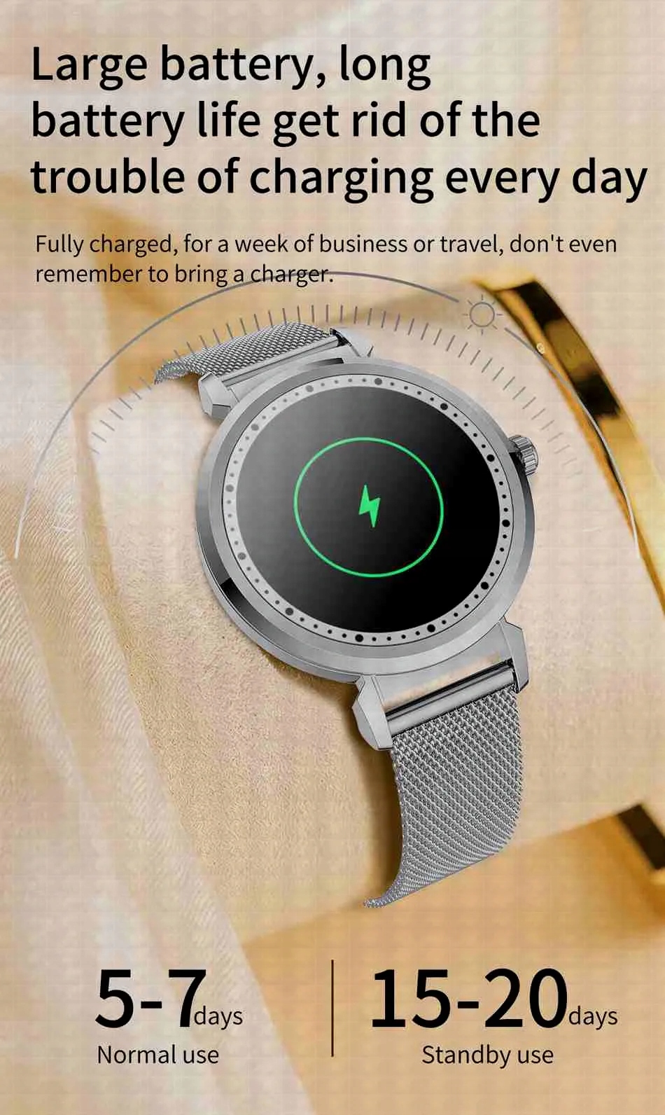 Smart Watch Heart Rate Blood Monitor Pressure Przeznaczenie bieganie