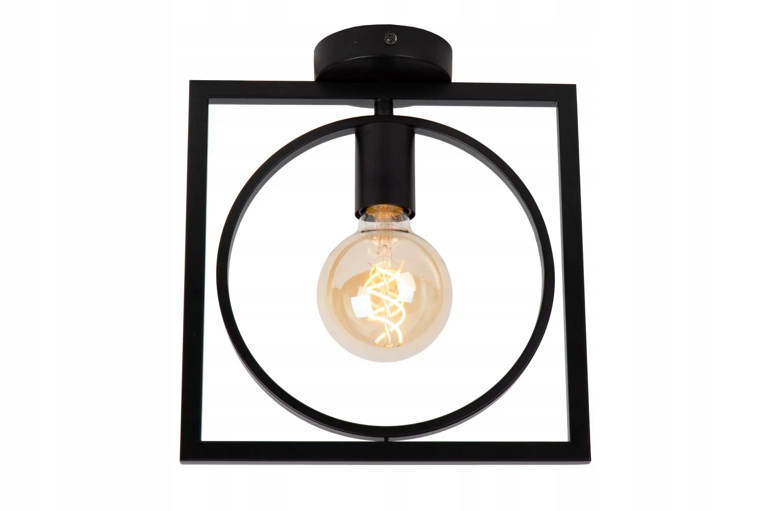 Čierna, pohyblivá industriálna, moderná stropná lampa do spálne Lucide