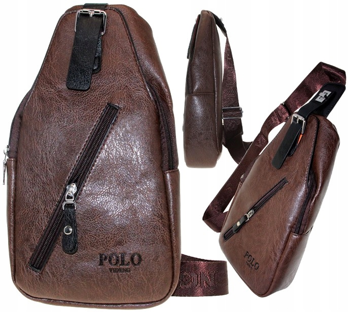 Torba plecak męska przez ramię skórzany Saszetka Marka Edibazzar