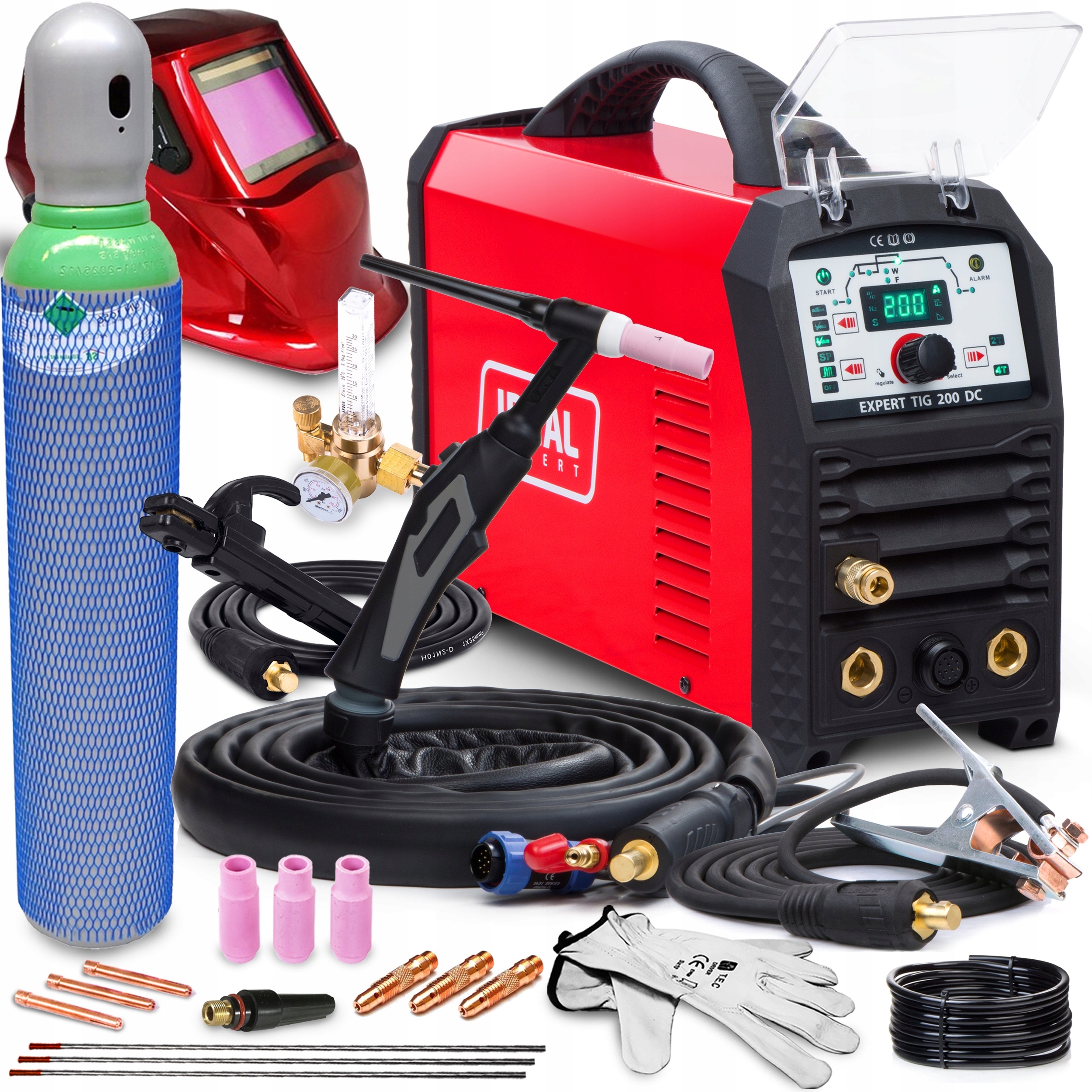 Invertorová Svářečka Ideal Expert Tig 200 DC Mma Puls 230V 200A Hf