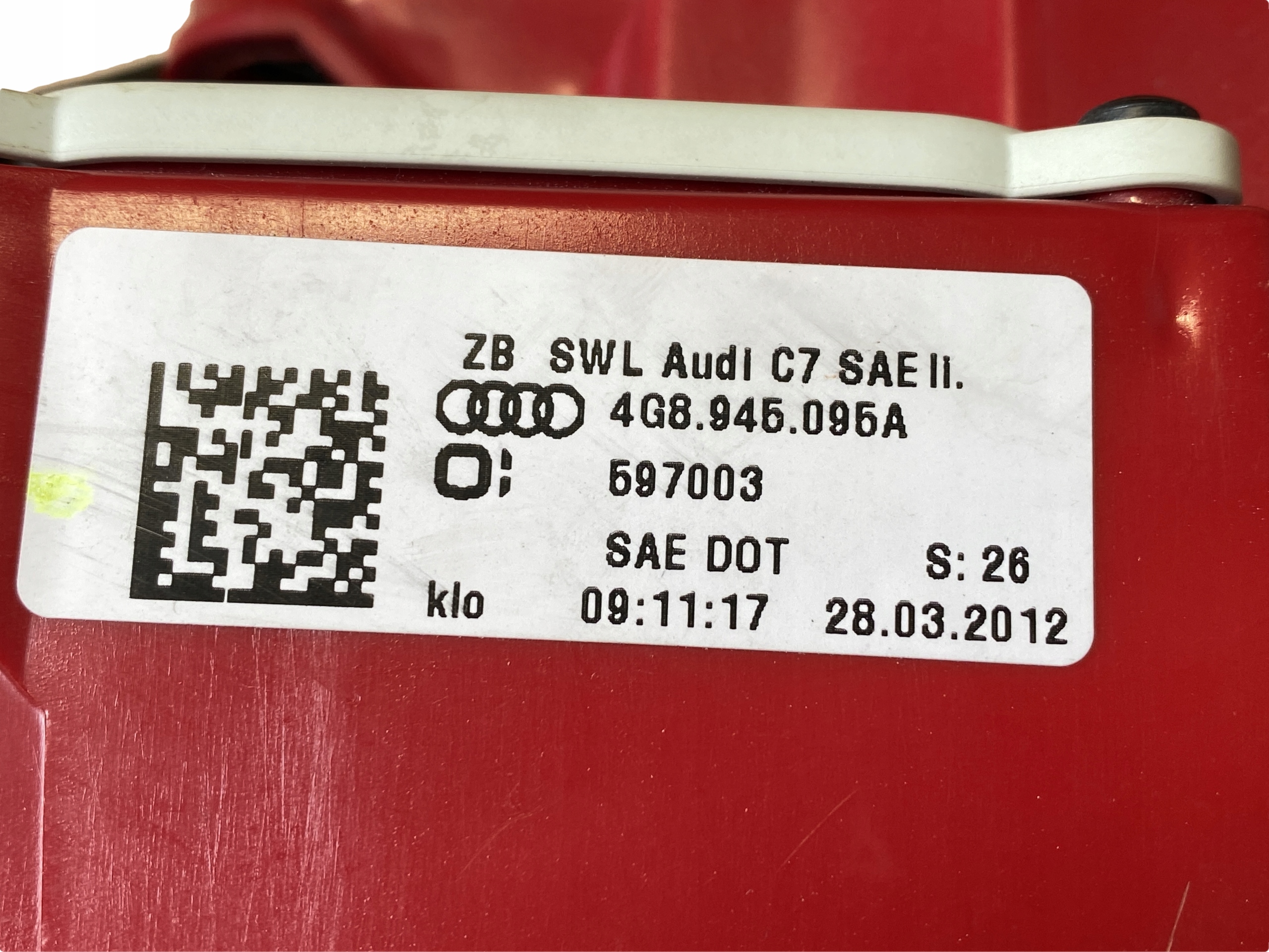 AUDI A7 4G light left rear part 4G8945095A USA