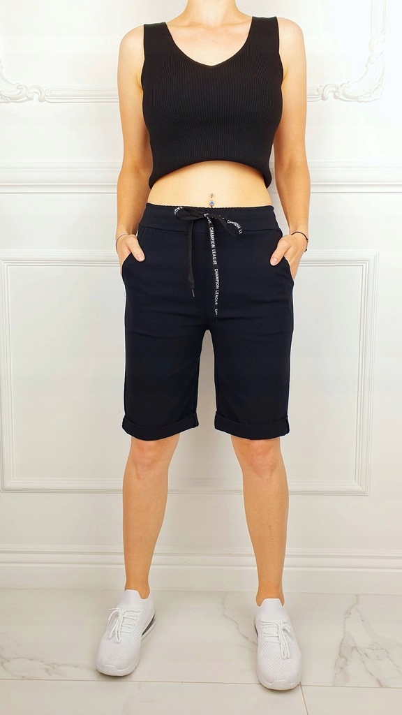 #DAMSKIE SPODENKI SZORTY GUMKA WIĄZANE LATO KOLORY Rozmiar 48