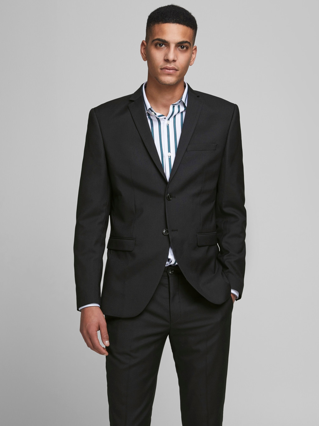 Jack & Jones Sako S Vlnou Černá 50 7DA