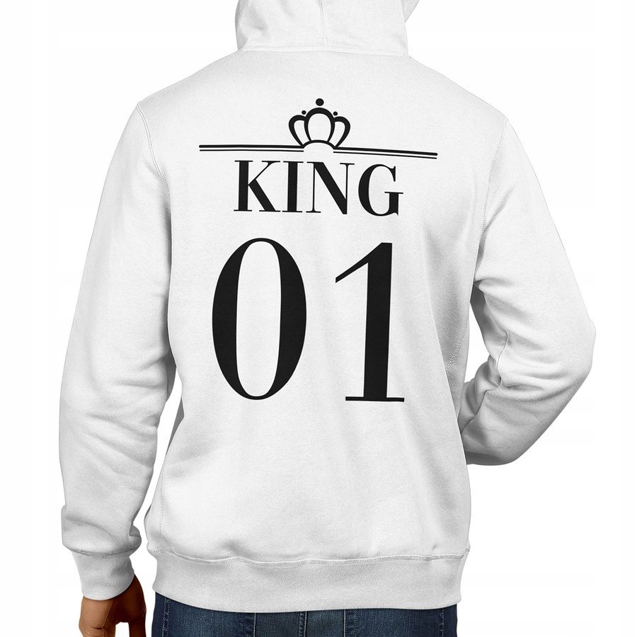 

Bluza na prezent dla niego - King, biała 2XL