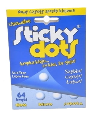 

Usuwalne kropki klejowe do dekoracji (64szt.)