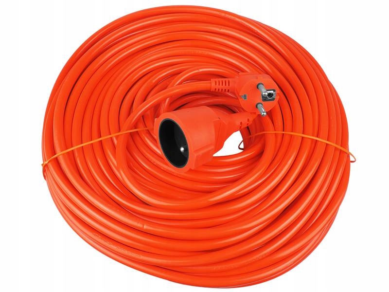 Prodlužovací Kabel na sekačku 1 zásuvka 50 m oranžový s uzemněním 3x2,5 mm