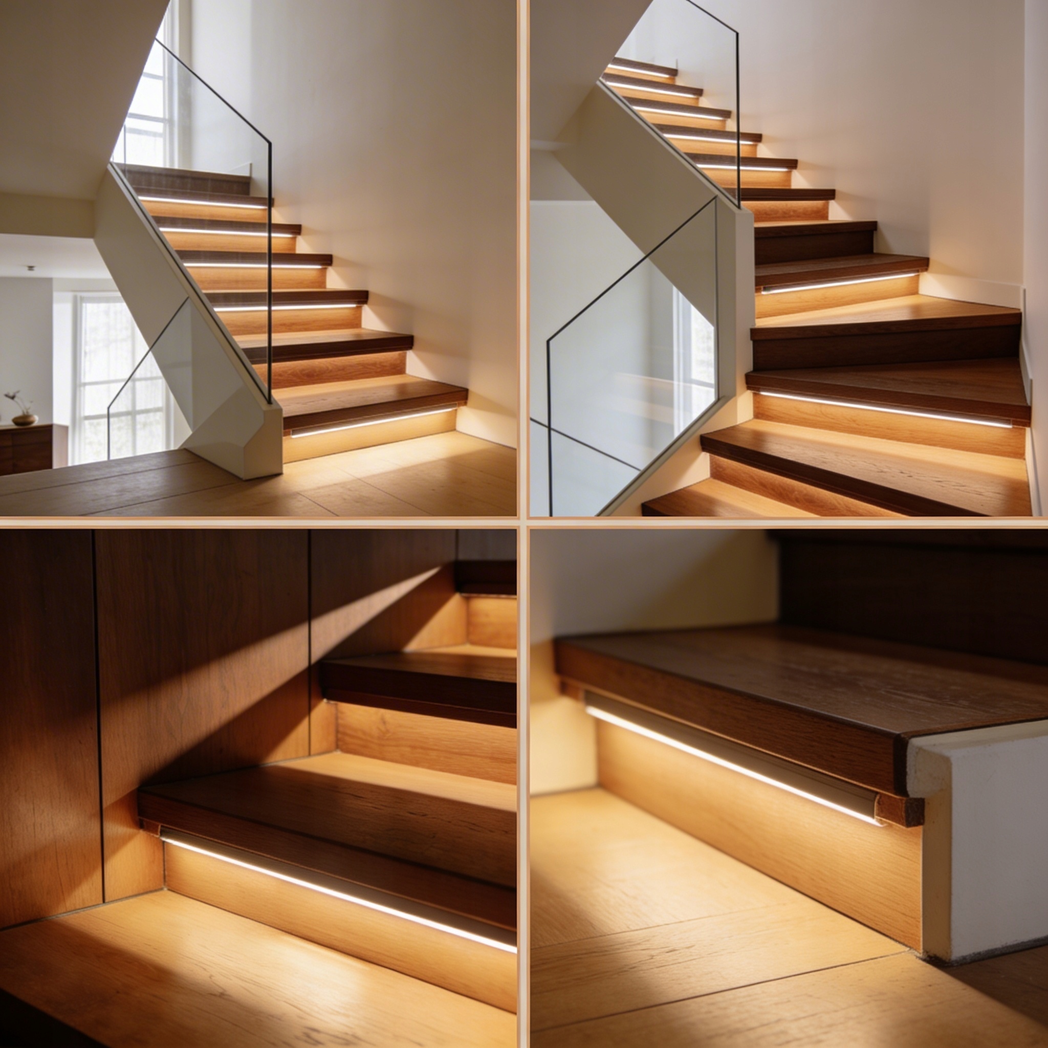 Komplet 16x Led lišta na schody Led schodišťové osvětlení 100 cm 6500K