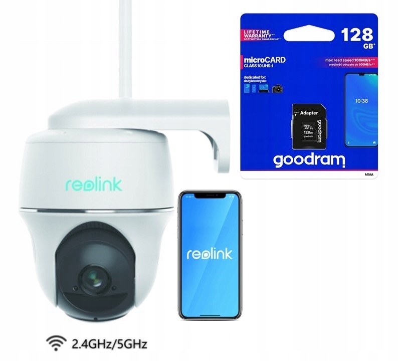 Kamera Reolink Argus B430 5MP Wifi batéria Usb-c Karta 128GB