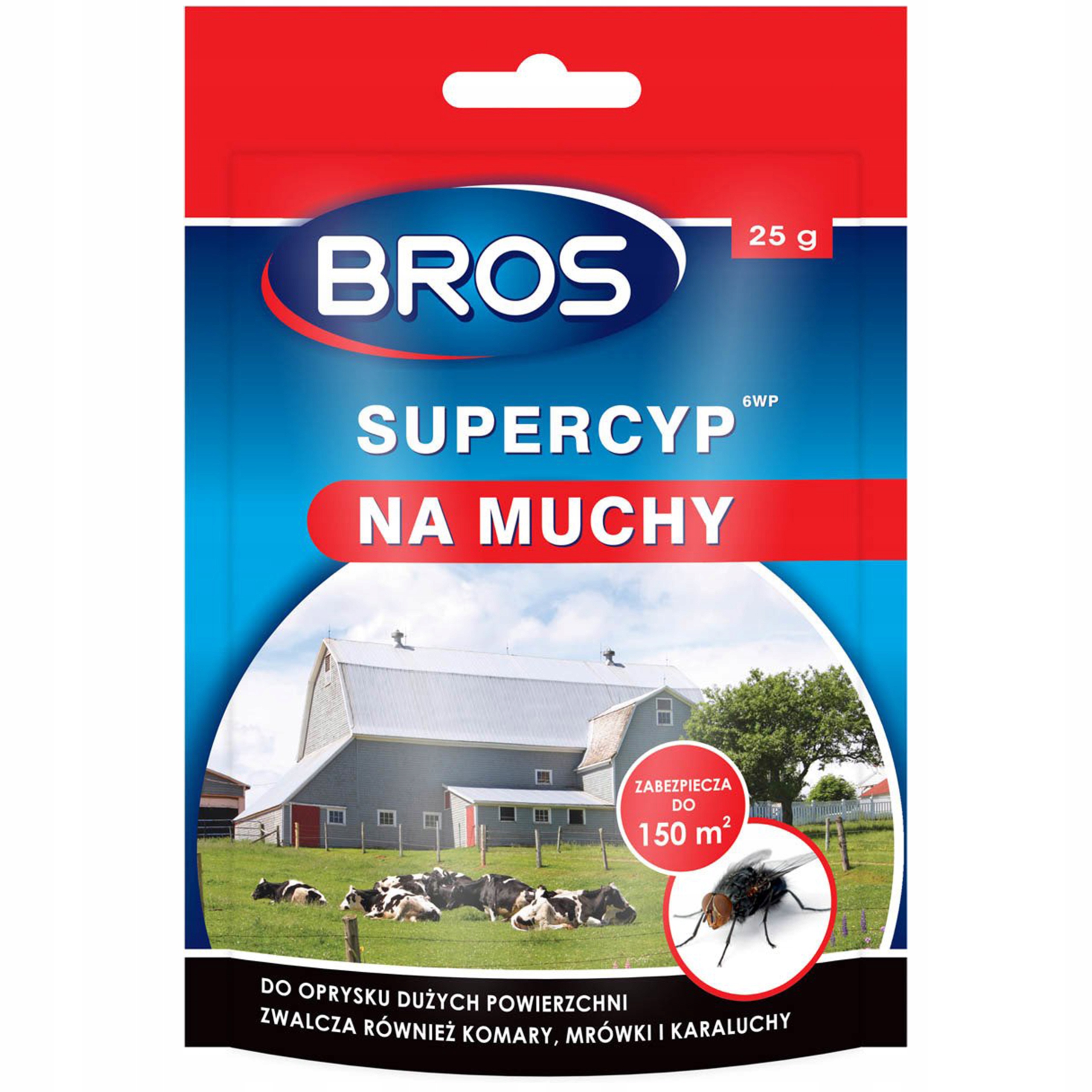 

Supercyp 6WP na muchy komary do oprysku 25g Bros