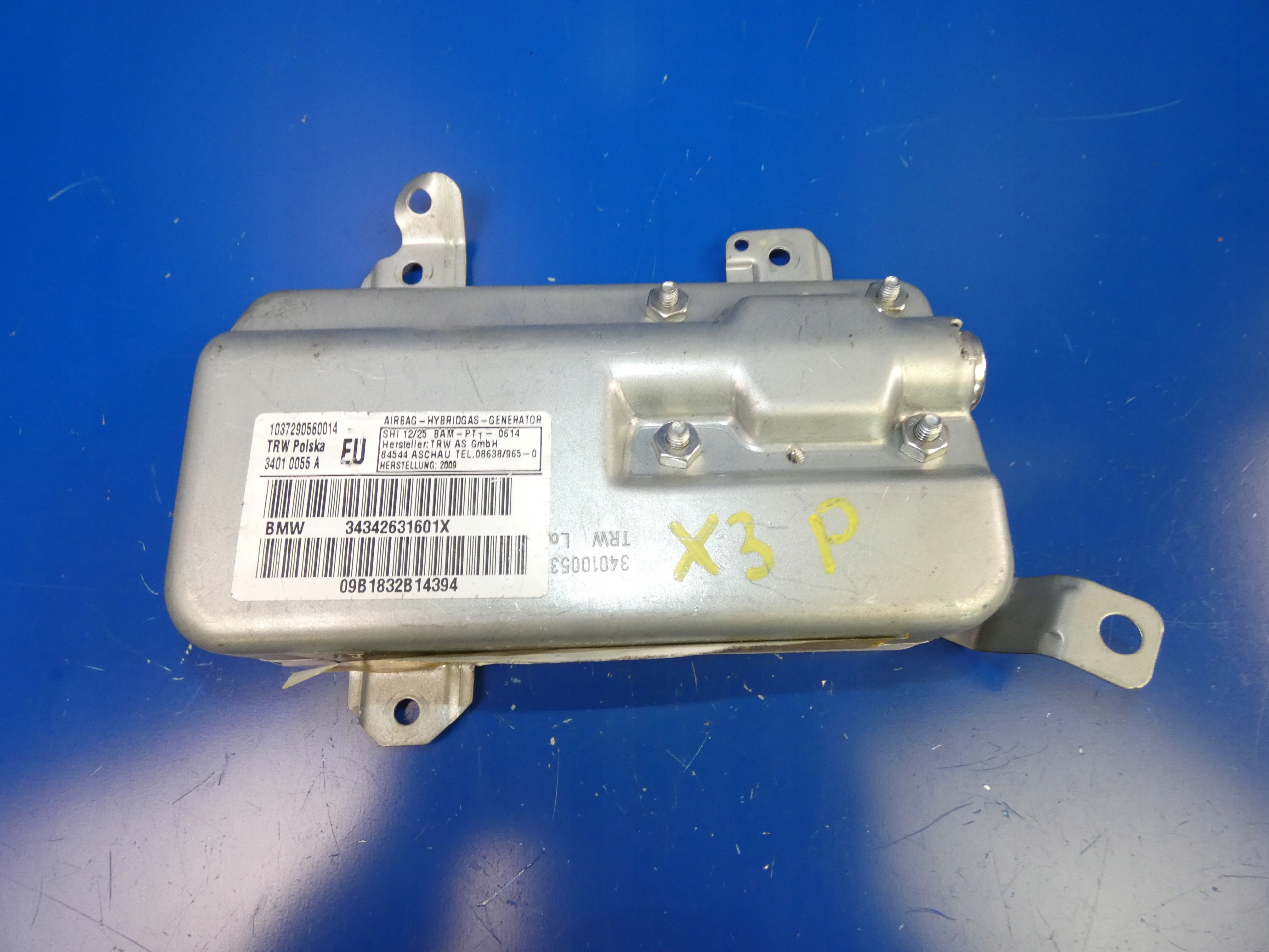 BMW X3 E83 PODUSZA POWIETRZNA door right front
