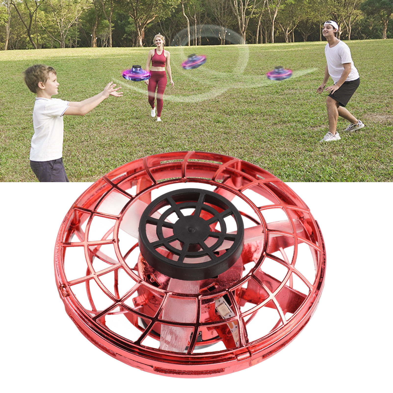 RĘCZNIE OBSŁUGIWANY LATAJĄCY BĄCZEK CZERWONY Rodzaj Fidget Spinner