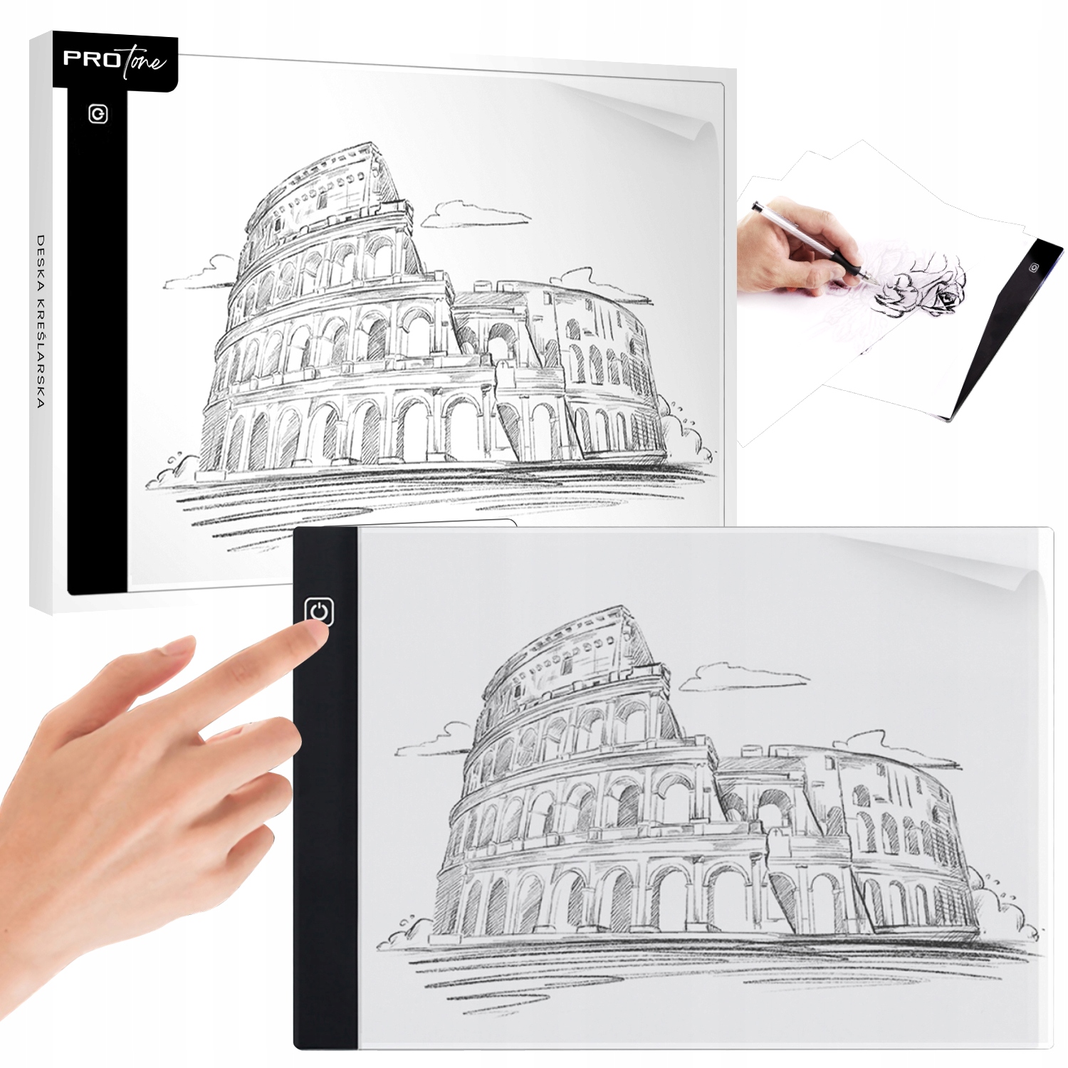 

Podświetlana Tablica Deska Kreślarska Led Kalka A4