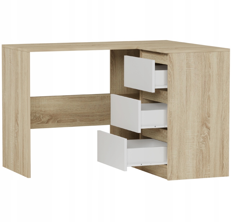 MEBLE BIURKO NAROŻNE KOMPUTER PRAWE Sonom MIX N-4P