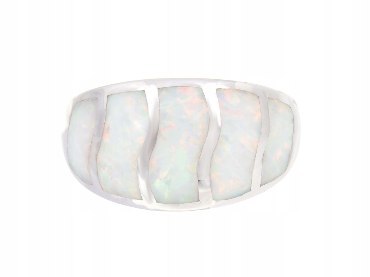 Vel Stříbrný Prstýnek 0,14 S Opálem 12 MM Dárek