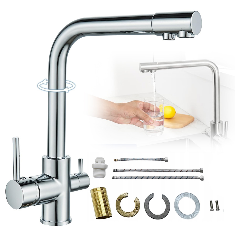Bateria kuchenna trójdrożna kran do filtra wody do kuchni do wody pitnej