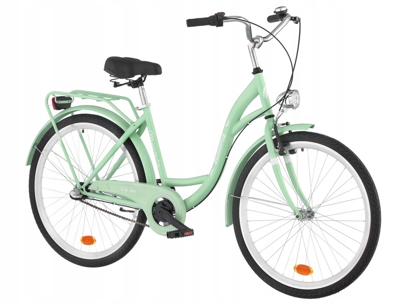 Rower miejski Indiana Moena 3 Biegi 26 cali damski Miętowy