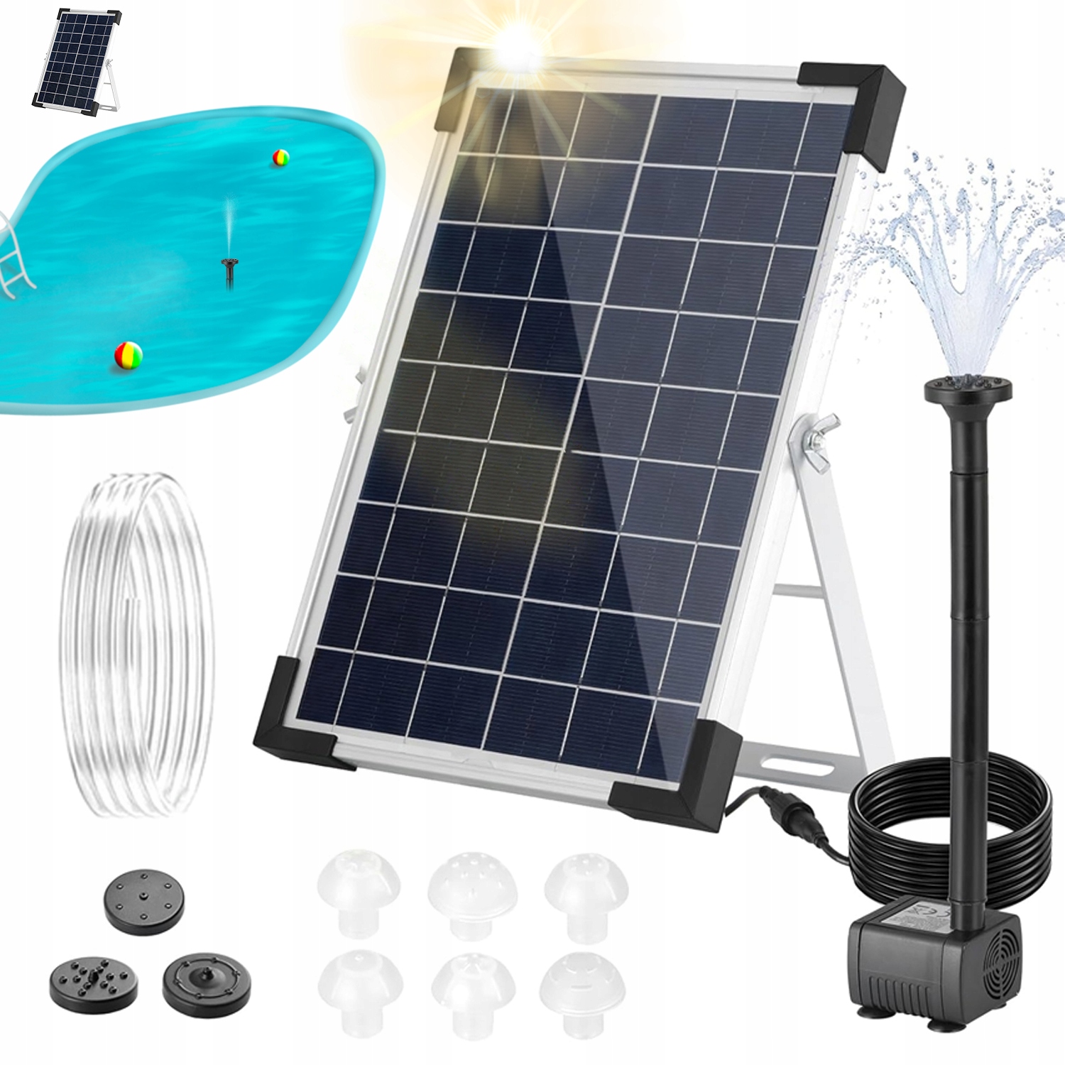 Fontána Do Vody Bazénu Plovoucí Jezírko 5W 150 L/h
