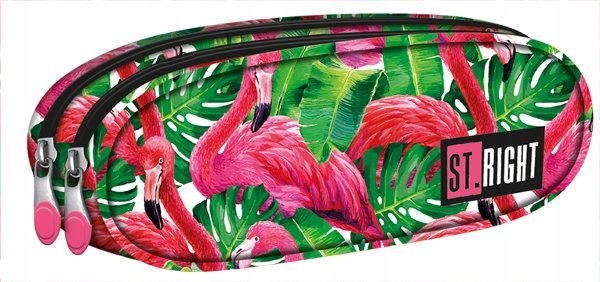 

Piórnik Saszetka Dwukomorowa Stright Flamingo Pink