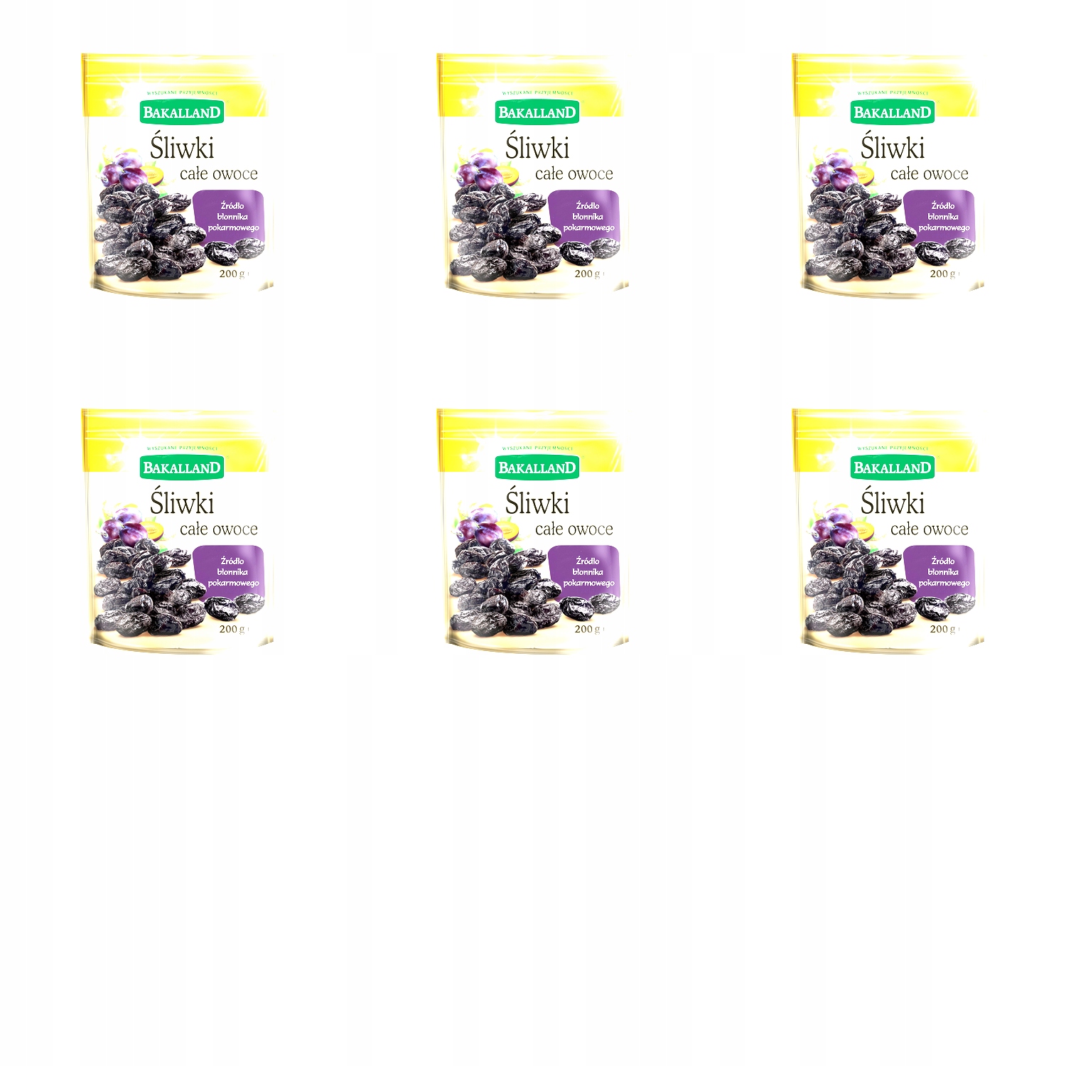 6x 200g Bakalland śliwka kalifornijska