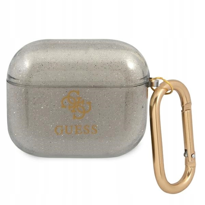 Guess 4G Glitter – Pouzdro pro Airpods 3 (černé)