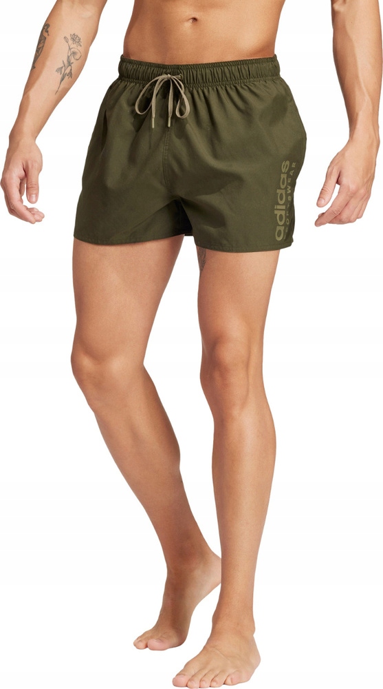 Pánské Plavecké Kraťasy Adidas Essentials Logo Olivové IX7566 r S