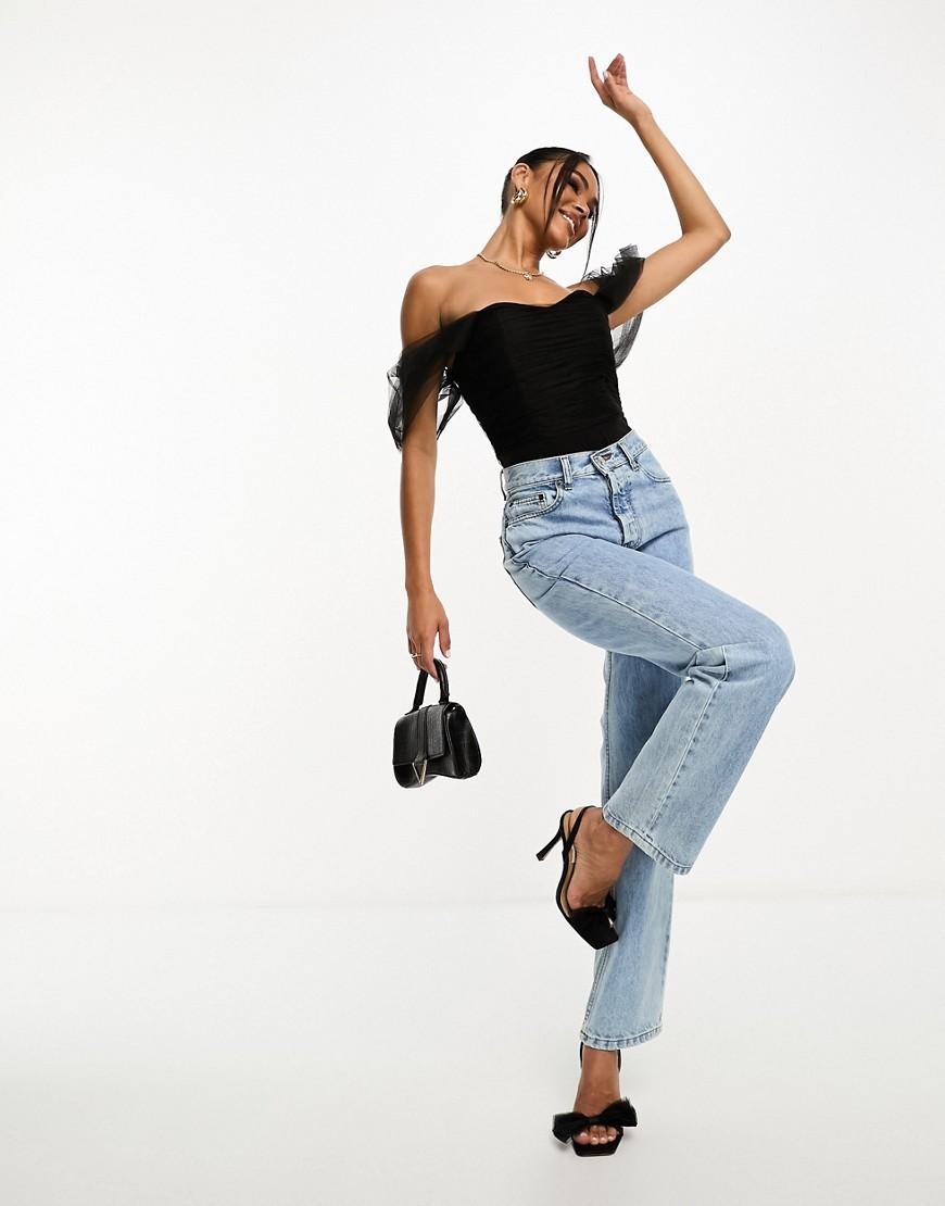 SZYFON RĘKAWY DEKOLT RXZ NG3__L LACE & BEADS GORSETOWE BODY Marka Lace & Beads