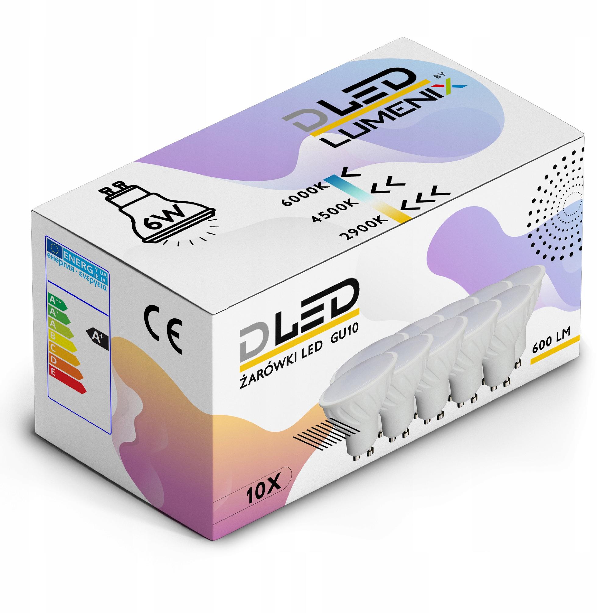 

10x Żarówka Led GU10 620lm 6W CCD Neutralna