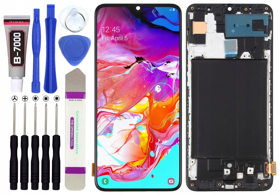 Oled displej pro Samsung Galaxy A70 A705 Plný (Full) 6,70" LCD Rámeček