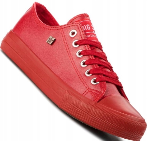 

Trampki Big Star V274872 czerwone ekoskóra +gratis