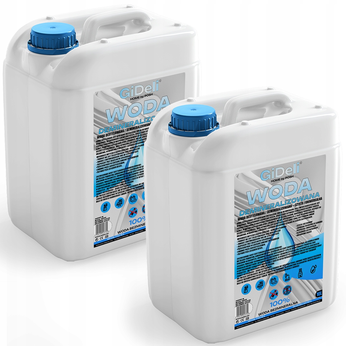 GiDeli Demineralizovaná destilovaná voda 2 x 10 l
