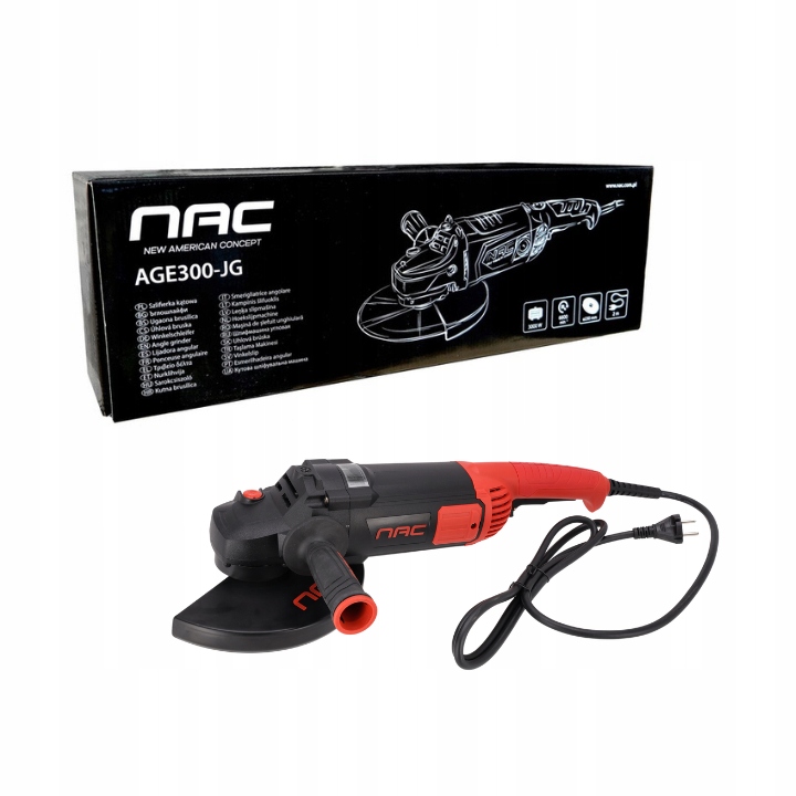 Elektrická Uhlová Brúska Nac 3000W Soft Start 6600 Ot./min M14 230MM