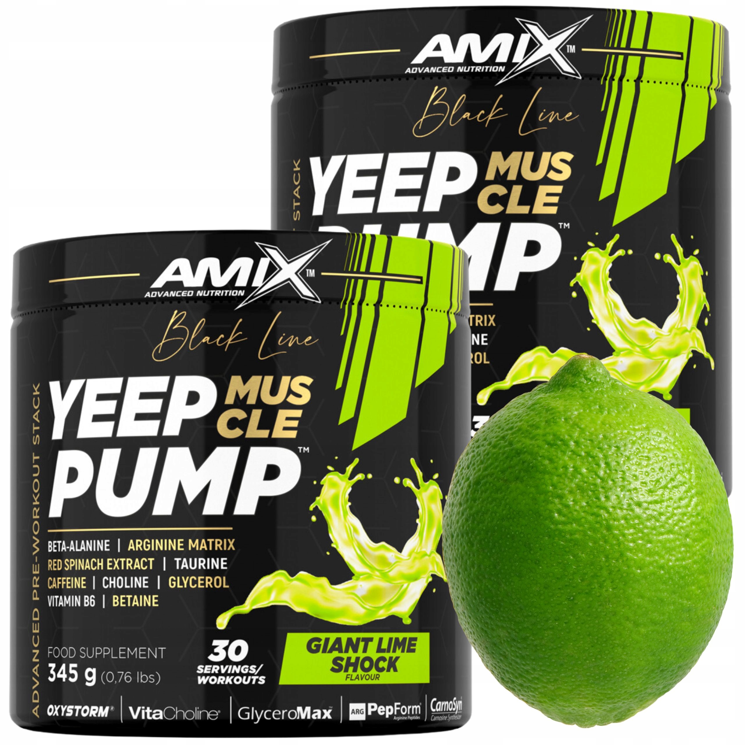 Předtréninková Pumpa Síla Odolnost Soustředění Kofein Yeep Pump Lime