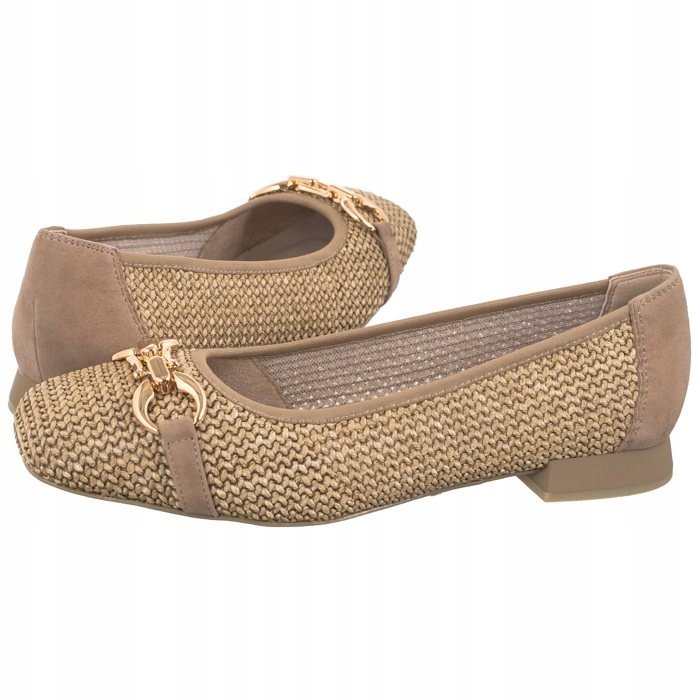 Boty Baleríny Dámské Caprice Béžové 9-22503-42 311 Bark Comb